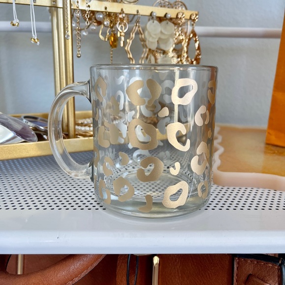 Champagne Leopard Print Clear Mug - Picture 7 of 10
